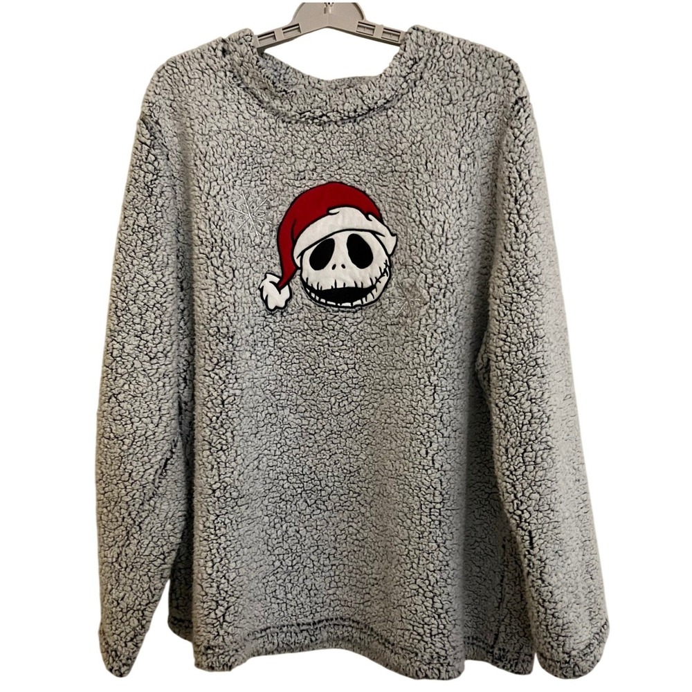 Disney Nightmare Before Christmas Women 2X Grey Jack Skellington Top Very Soft